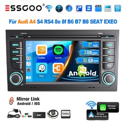 DAB+7" Autoradio Für Audi A4 S4 RS4 B6 B7 B9 Carplay Android 13 NAVI 2+32G RDS