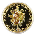 Die Vatikanstadt "Der Vater, Sohn & Heiliger Geist" große 10 cm vergoldete Medaille