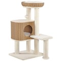  Kratzbaum 91 cm H Rattan-Optik Liegeplatz & Katzenhaus & Plüschball & Decke