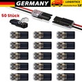 50x Auto Stecker Steckverbinder Steckverbindung 2 Polig Wasserdicht KFZ Kabel
