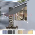 Einziehbare Markise Sonnenschutz Beschattung Terrasse Windschutz Außen Rollo
