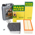 MANN Filterset 3-tlg + 5L LIQUI MOLY 5W30 Motoröl für VW GOLF 5 6 A3 1.6/2.0 TDI