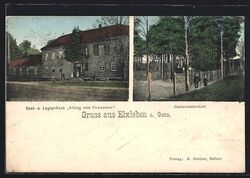 AK Elxleben a. d. Gera, Gast- und Logier-Haus König von Preussen mit Gartenwirt 
