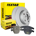 TEXTAR Bremsscheiben+Beläge 92120903 + 2355402 VW Scirocco 253mm Hinten Voll1KD