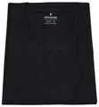 Ragman Herren T-Shirt Doppelpack Body Fit V-Ausschnitt schwarz 48057 009