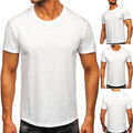 T-Shirt Tee Rundhals Kurzarm Classic Slim Fit Sport Unifarben Herren BOLF Basic