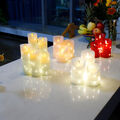 LED Kerzen Echtwachs mit Fernbedienung Timer flammenlose Batteriebetrieb