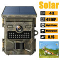 Campark 4K Solar Wildkamera 48MP Jagdkamera Überwachungskamera IR Nachtsicht