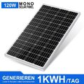 120W Solarmodul 12V Mono Solarpanel Solarzelle Garten Camping Photovoltaik Modul