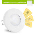 linovum® LED Einbaustrahler fourSTEP Dim 5W IP65 weiß GU10 warmweiß 2700K