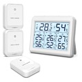 Digitales Thermometer Hygrometer mit 3 Sensoren LCD Hintergrundbeleuchtung