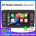 2+64G Für Skoda Octavia 2004-2013 Android 14 Autoradio Carplay GPS NAVI WIFI DAB