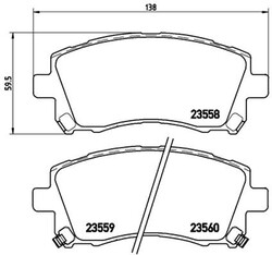 Bremsbelagsatz Scheibenbremse XTRA LINE BREMBO P 78 010X für MITSUBISHI MIVEC BL