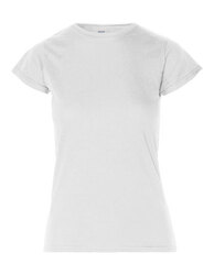 DAMEN T-SHIRT Kurzarm Rundhals Tailliert S M L XL XXL NEU Gildan G64000L