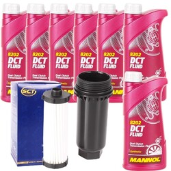 SCT GERMANY GETRIEBE HYDRAULIKFILTER 6 GANG + 7 LITER MANNOL DCT GETRIEBEÖL ÖL