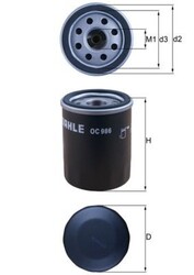KNECHT Ölfilter OC 986 für ALFA ROMEO  passend für FIAT FORD LANCIA OPEL
