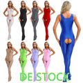 DE iEFiEL Damen Overalls Ärmellos Bodysuit Body im Schritt Offen Nachtwäsche