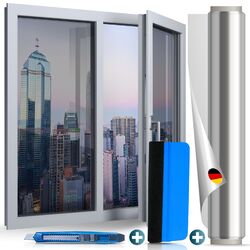 WindowShield® | Spiegelfolie Selbstklebend UV-Schutz Fenster Folie SonnenschutzDas Premiumprodukt inklusive Tools und Videoanleitung
