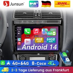 Für VW Polo 5 6R 6C 9N 2008-2020 Android14 Autoradio 4+64G DAB+ Carplay GPS Navi