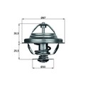 Thermostat, Kühlmittel MAHLE TX 27 71D