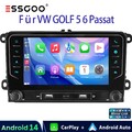 Carplay Autoradio Android 14 GPS Navi DSP FM Für VW GOLF 5 6 Passat Polo 128G 4G