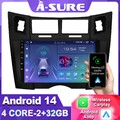 Android 14 Autoradio Für Toyota Yaris 2005-2012 Apple Carplay Navi GPS SWC 2+32G