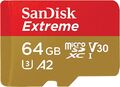 SanDisk Extreme microSDXC 64GB + SD Adapter + Rescue Pro Deluxe 160MB/s A2 C10