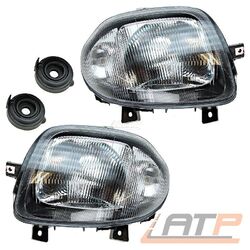 2x SCHEINWERFER HAUPTSCHEINWERFER H4 VORNE LINKS+RECHTS FÜR RENAULT CLIO 2 98-01### MIT BLINKLICHT ###