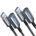 USB Verlängerung Kabel, 2 Stück, 2M, USB 3.0, A Stecker auf A Buchse, Nylon