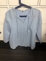 Esprit Bluse Leinen Baumwolle Blau 36 Neu