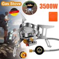 3500W Gas Campingkocher Winddicht Camping Gaskocher mit Piezozündung Outdoor