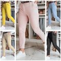 Damen Slim Fit Hose mit Gürtel Elegant Hochtaillier Damenhose DSTREET M-XL