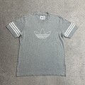 ADIDAS ORIGINALS Herren T-Shirt Kurzarm Gr M Sport Classic Retro Logo 11607 Grau
