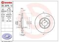 2x BREMBO Bremsscheibe Vorderachse für FORD