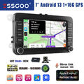 DAB+ Autoradio Carplay Android 13 Für VW GOLF 5 6 Polo Touran Passat GPS RDS KAM
