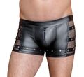 Schwarze Pants von NEK im betonenden Mattlook mit unterlegtem 