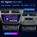 Android 14 Carplay 6+128G Autoradio Für VW Tiguan 2016-2020 GPS NAVI SWC DAB+ BT