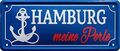 Schilderkreis24 -Blechschild Straßenschild: Hamburg - Meine Perle Stadt Wappen F
