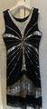 Wie NEU: Edles Abendkleid  Charleston schwarz Etuikleid Pailletten    NP 69 €