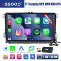 9" Carplay DAB+ Autoradio Android 13 32G GPS Für VW GOLF 5 Touran Polo 6R Caddy
