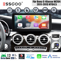 Für Benz C-Klasse W204 NTG4.5 DAB+ 10.3" Android 13 Autoradio CarPlay GPS 8+128G
