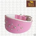 WOZA Premium Windhundhalsband Swarovski Vollleder Greyhound Soft Rindnappa A1687
