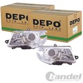 2x DEPO H3 H7 SCHEINWERFER SATZ passend für SKODA SUPERB LINKS+RECHTS