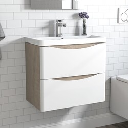 Waschbecken mit Unterschrank BadmöbelSet Waschtisch Becken Waschplatz 50 60 80cm