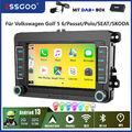 7'' Autoradio Carplay Android 13 DAB+ GPS Navi BT Für VW Golf 5 6 Passat B6 Polo