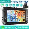 DAB+kam Chatgpt 4+64GB CarPlay Android 15 Autoradio Für VW Golf 5 6 Passat Polo