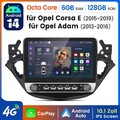 10.1" 8Kern 6G+128G Android 14 Autoradio GPS NAV Für Opel Corsa E 2015-2019 Adam