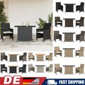 Bistroset mit Kissen Gartenmöbel Sitzgruppe Balkonmöbel 3tlg. Poly Rattan vidaXL