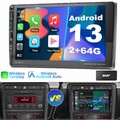 Autoradio Apple Carplay Android 13 2+64G DAB+ Für Audi A4 2000-08 S4 8E 8H B6 B7