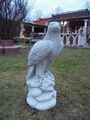 Gartenfigur, Adlerfigur, Steinstatue H.60 cm Steinguss, Vögel, Tiere, Gartendeko